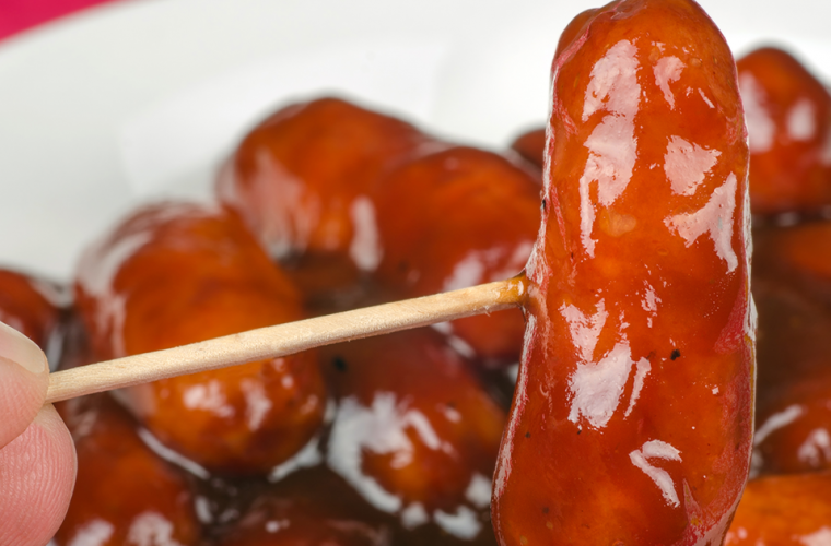 German Weiner Holiday Appetizers with HERO Black Currant 