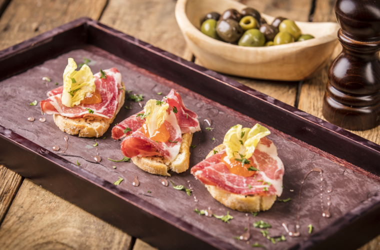 Truffle Crostini with Coppa di Parma