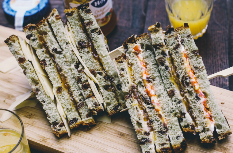 Sweet Club Sandwich with Hero Apricot Jam