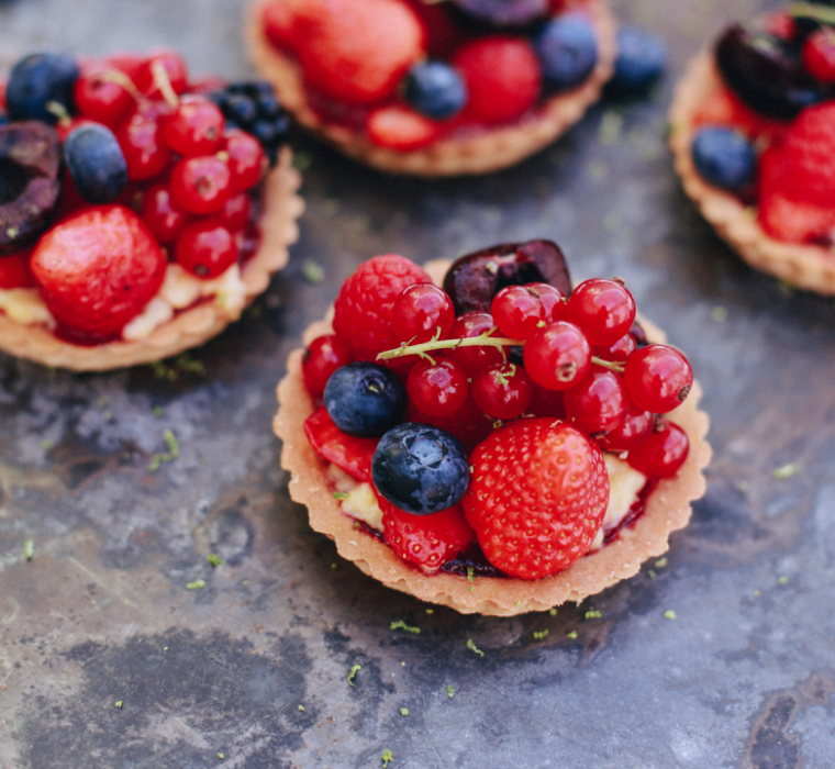 Fruit Tarts with Hero Red Raspberry